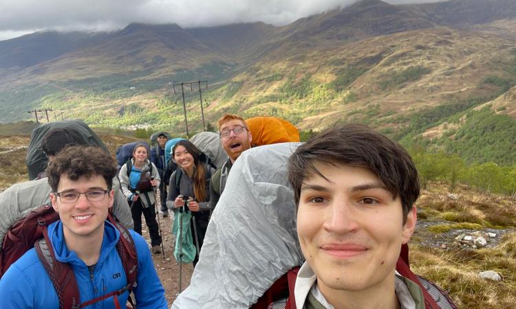 Velin Kojouharov and others hiking in Scotland